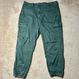 Torrid Twill Cargo Joggers, Sz 16, Dark Green, EUC